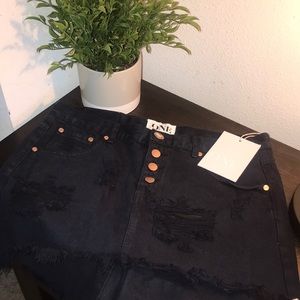 One Teaspoon Denim Skirt